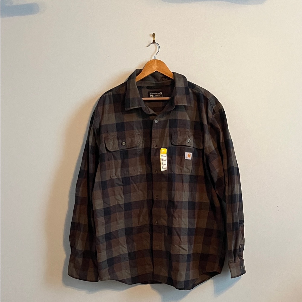 Carhartt Black and Brown Checkered Flannel